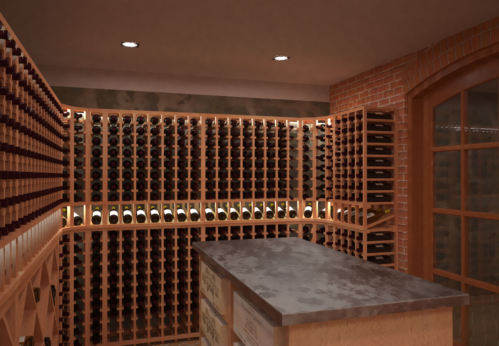 Wine Cellar in Brick and Stone PAIHomes