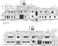 French Chateau Residence Elevations 1