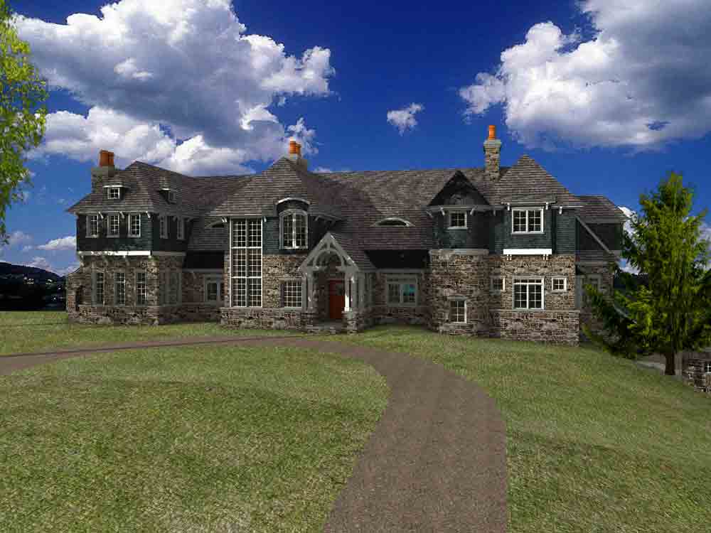 Shingle Style Country-front_perspective